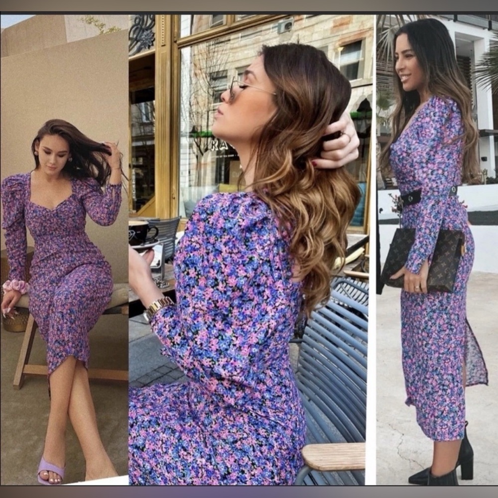Zara Floral Purple Dress